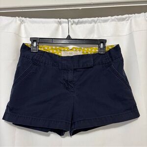 J. Crew Dark Blue Women's Chino Shorts. Good Used Condition. Size 4.